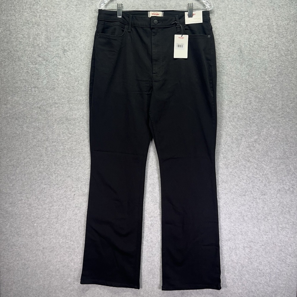 Wrangler Jeans Womens 14x32 Black Denim High Rise Bold Bootcut Western Stretch